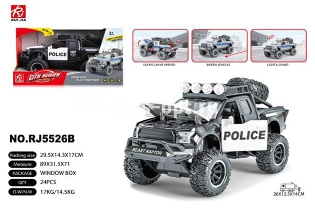 Машина Джип на Пружинах Полиция, свет/звук, размер 30см*17см*14см