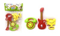 Набор Погремушек (Гитара, Телефончик, Крабик), размер 27см*18см