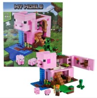 Конструктор Майнкрафт Свинка 492 дет