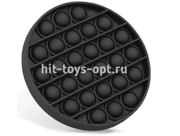 Тактильная Игрушка Антистресс - Pop IT - Круг/Квадрат Черный