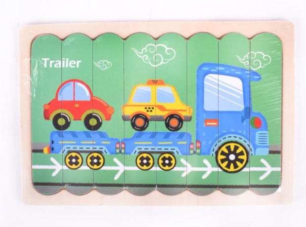 Деревяныый пазл микс 22,5*1*15