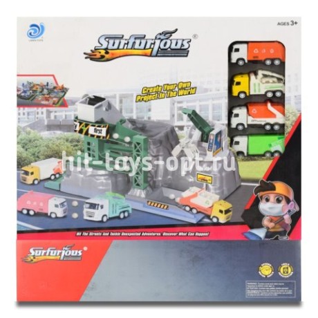 Парковка стройка + 4 машинки