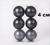 Набор шаров 4см 12шар 9цв матовые в пр пл уп