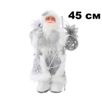 Дед Мороз 45см в серебристом костюме, в пакете 211816