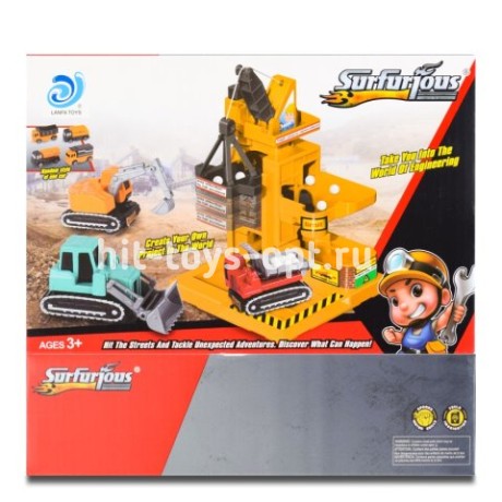 Парковка стройка с краном