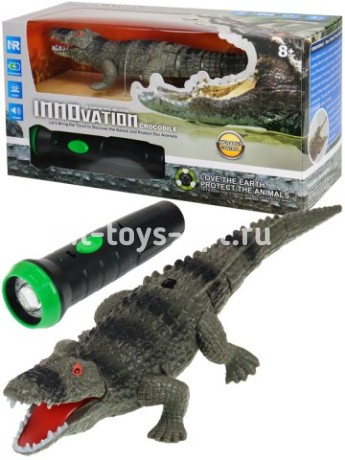 Игрушка на р/у"Крокодил"(ИК луч, бат. 4*ААА не в ком., 2,4V в ком.) в кор.(27х14)