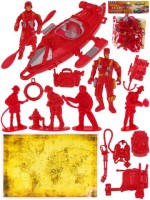 Игровой набор &quot;Пожарная техника&quot;(6 фигурок,лодка,карта и пр.,в пакете)