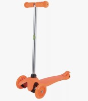 Самокат 3-х колесный (53*23) кол.11/7,6см ПВХ со свет.,макс.40кг, Оранжевый