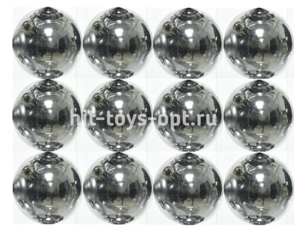 Набор шаров 5см 12шар 1цв однотонный цветной, глянец, в пр уп