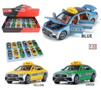 Машина металлическая Мерседес Е такси 12 в уп 18 см