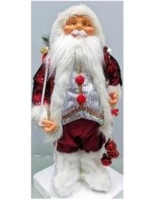 Дед Мороз 60см в костюме с 2-х сторонними красно-серебристыми паетками, в пакете 212418