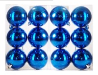 Набор шаров 5см 12шар 1цв однотонный цветной, глянец, в пр уп