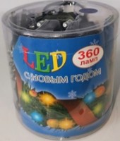 гирлянда нить диод 360л (160л) в тубе зел провод 14м СИНИЙ