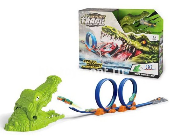 Автотрек с Крокодилом, размер 40см*30см*9см