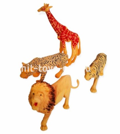 Животные африка 4 фигурки в пак.