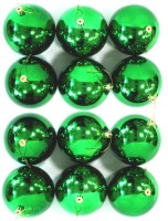 Набор шаров 5см 12шар 1цв однотонный цветной, глянец, в пр уп