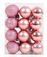 Набор шаров 8см 12шар 1цв однотонные глянец/искра в пр упак 00060