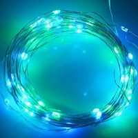 Гирлянда нить КАПЕЛЬКА РОСЫ прозрачный провод (10м/100л)  с режим., в туб МУЛЬТИ