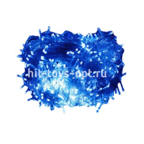 Занавес УЛИЧНЫЙ крупный диод, белый провод (3*3/576л) с эф.мерцания Синий + Синий Мерцание