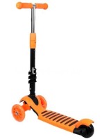 Самокат 3-х колесный Fanny (кол.120/96 мм и PU+PVC со свет., до 40кг) оранжевый