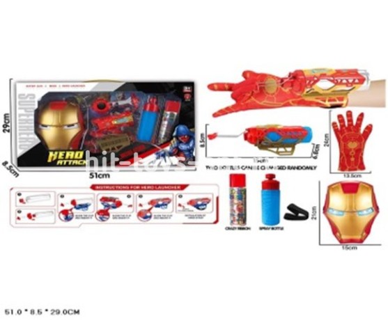 Набор Железный человек с перчаткой, маской, паутиной, размер 52*29