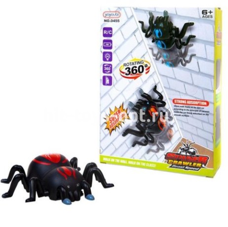 Паук на Р/У Интерактив. ползает по стенам, свет. эффекты