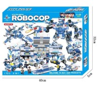 Конструктор Сити Полицейский робот 8 в 1 825 дет