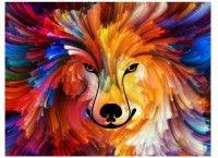 Картина по номерам Красочный волк размер 40*50