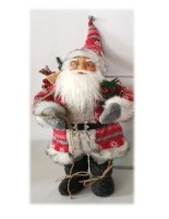 Дед Мороз 45 см в красном костюме скандинав узоры, в пакете 211801