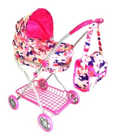 Коляска складная с люлькой и сумкой (63х35х71 см ) в пакете