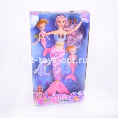 Кукла русалка + 2 малыша