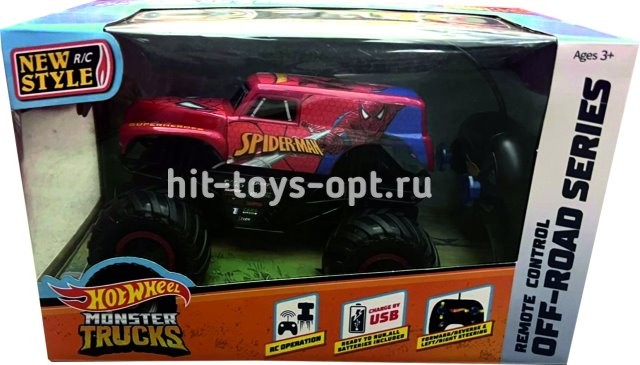 Машина джип Человек Паук на РУ аккум, размер 27*17