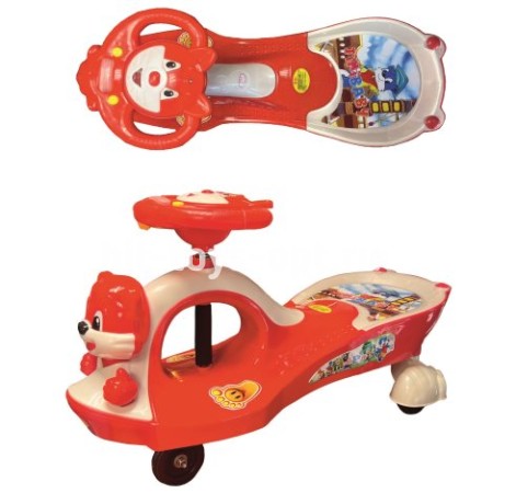 Каталка Everflo Чудо Машинка Smart car (движется за счет вращения руля) 70см+ Красная