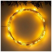 Гирлянда нитьКАПЕЛЬКА РОСЫ прозрачный провод (20м/200л)  с режим.,в туб МУЛЬТИ