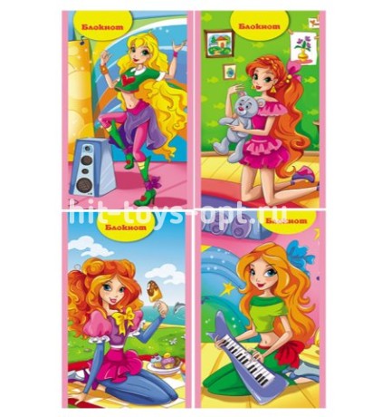 Блокнот А7 32 листа "Феи на отдыхе" на скрепке