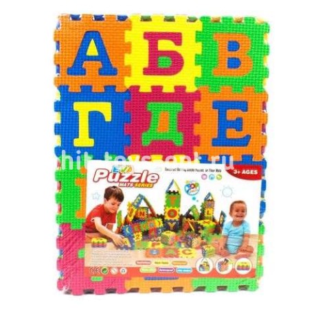 Коврик Пазл - Буквы Большой - 3 эл. по 12 дет., размер 33см*25см*2см