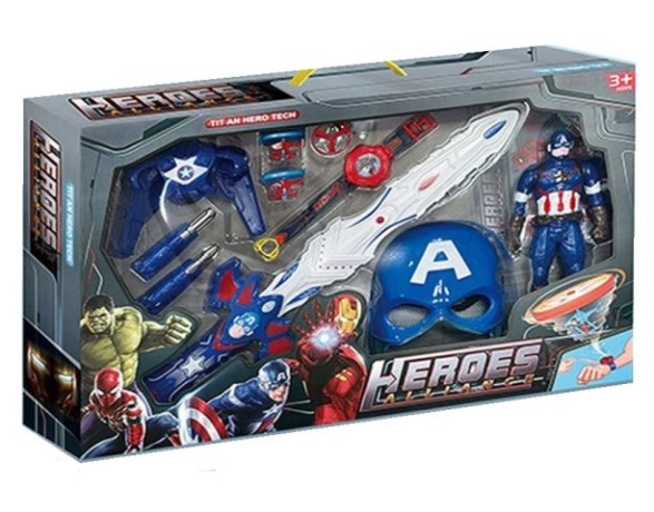 Набор Капитан+маска+меч+часы+стреляет, 42*63