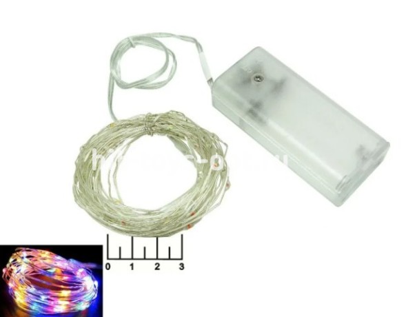 Гирлянда нить "КАПЕЛЬКА РОСЫ" на 2х батарейках Мульти