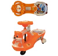 Каталка Everflo Чудо Машинка Smart car (движется за счет вращения руля) 70см+ Оранжевая