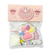 Антистресс Сквиш Лапка Белая с Цветными Подушками + Мини Лапка + Пампоны + Ворс (отдельно)