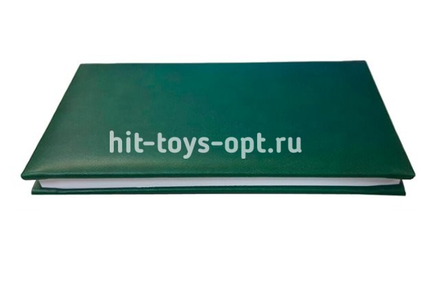Планинг недатированный 64 листа Проф-Пресс "Глосс" зеленый, кожзам, мини
