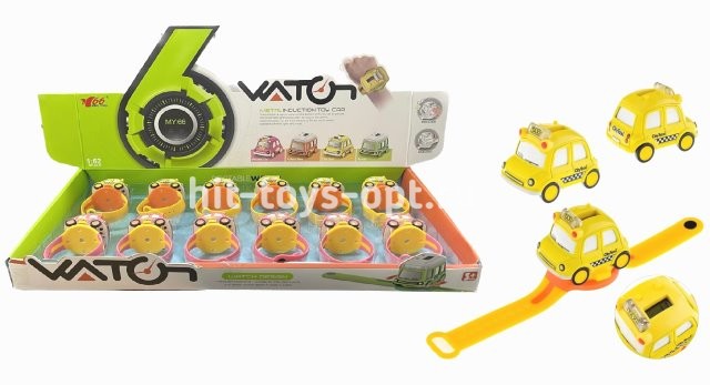 Часы-Машинка Такси, Метал, Инерция, в уп 12шт. цена за шт.