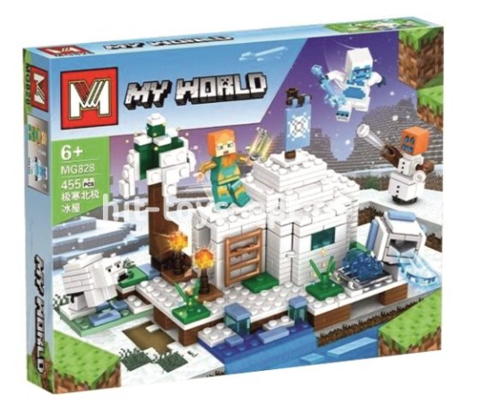 Конструктор Майнкрафт - Битва с Ледяным Монстром, 455 дет.