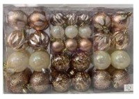 Набор шаров 67шар (4см-27шар, 6см-40шар) в бол прямоуг упак с ручкой 402767 2цвета 6видов (бел узор,