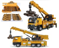 Машина металлическая Кран+бревна 8 в уп 21 см