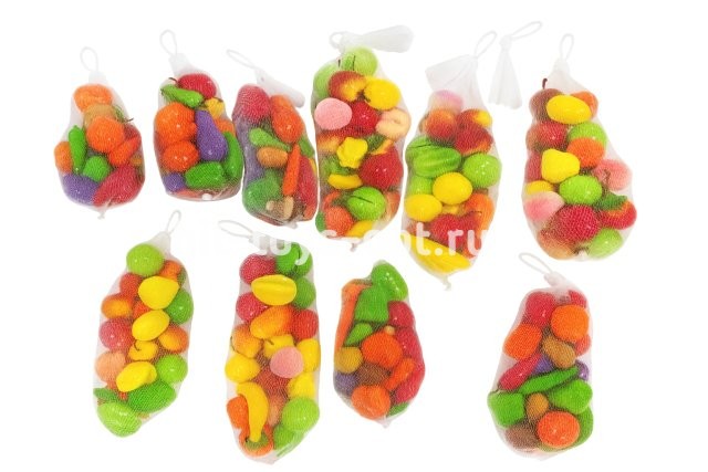 Набор фруктов в сетке пенопласт 20 фруктов 25*8