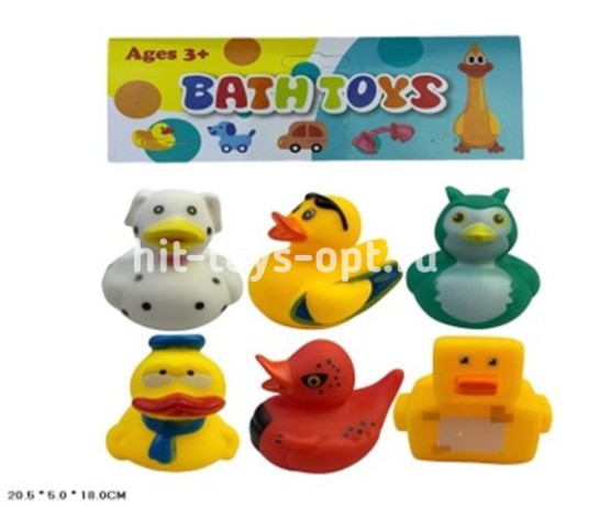 Набор уточек в пакете для купания, размер 21*18