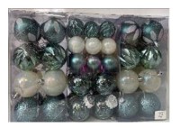 Набор шаров 67шар (4см-27шар, 6см-40шар) в бол прямоуг упак с ручкой 402767 2цвета 6видов (бел узор,