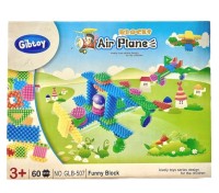 Конструктор Gibtoy для Малышей Самолет, 60дет. размер 43см*34см*7см