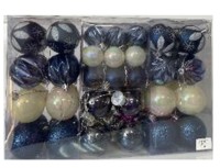 Набор шаров 67шар (4см-27шар, 6см-40шар) в бол прямоуг упак с ручкой 402767 2цвета 6видов (бел узор,